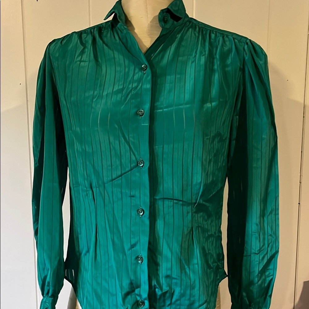Vintage Bethany Emerald Green Women's blouse